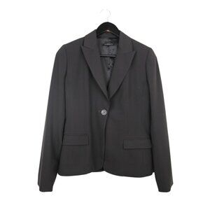 Elie‎ Tahari One Button Fluid Crepe Business Casual Blazer Jacket